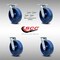 Service Caster 8 Inch SS Solid Poly Swivel Caster Set with Roller Bearing and Swivel Lock SCC SCC-SS30S820-SPUR-BSL-4 - alternate 6